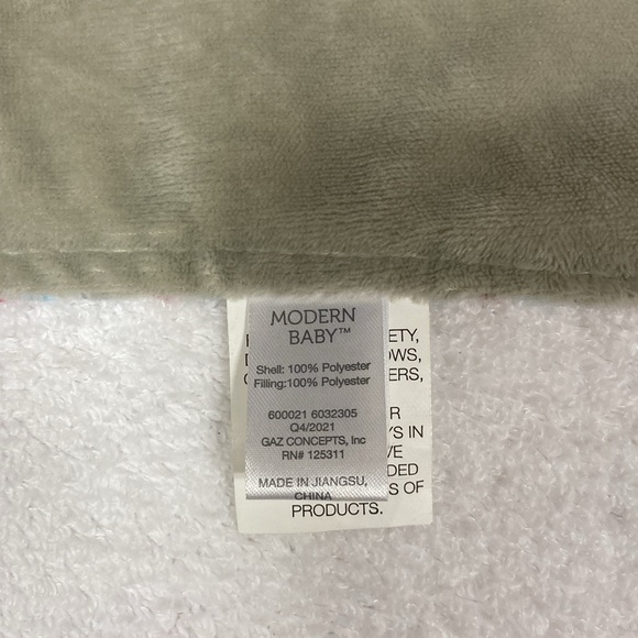 Modern Baby Snuggle Blankie ~Elephant ~Teether ~Rattle ~ Gray, White, Red & Blue - Picture 5 of 6